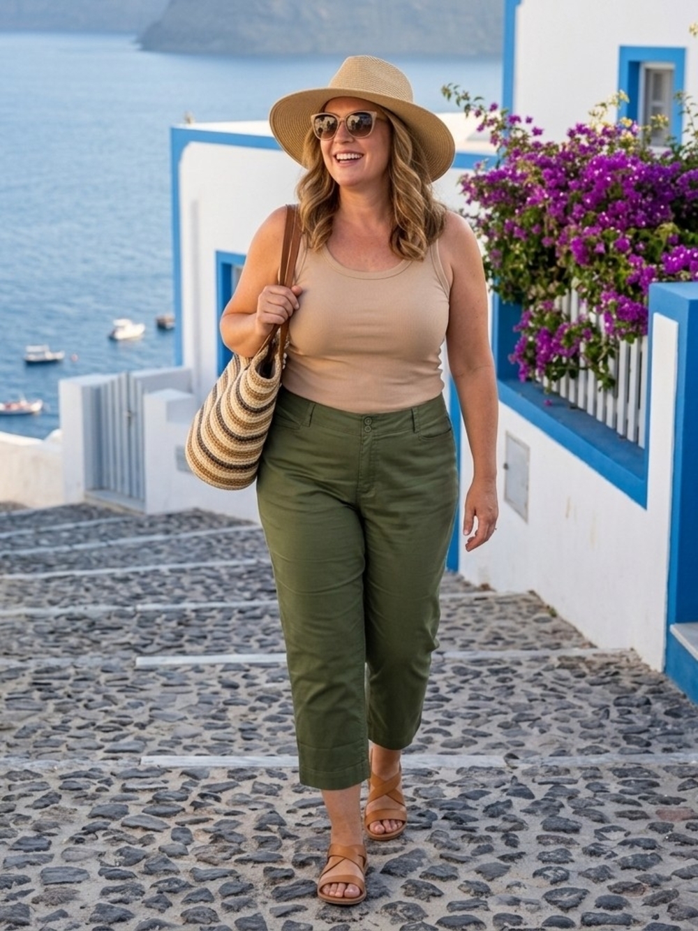 NWT LOFT Curvy Straight Olive High-Waist Crop Pants Size 18